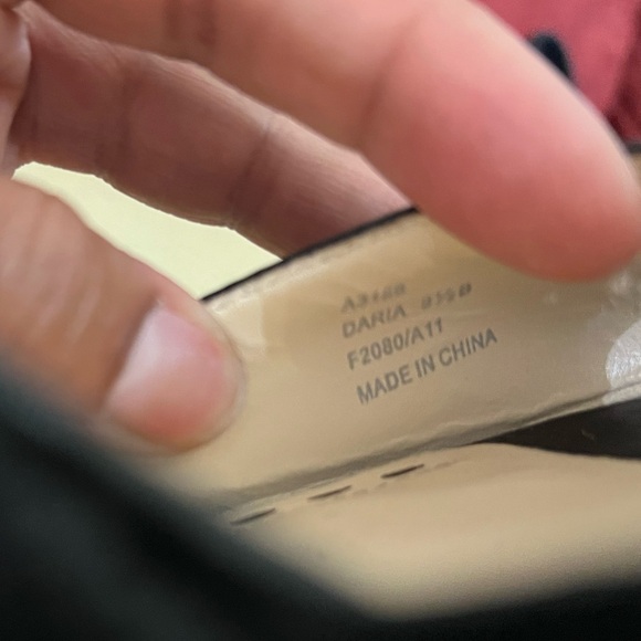 Coach Denim and Leather Peeptoe Platform Sandals - Picture 5 of 6